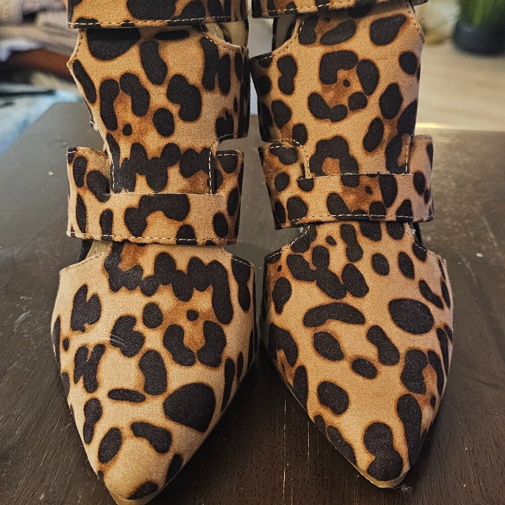 Leopard Caged Booties - image 1